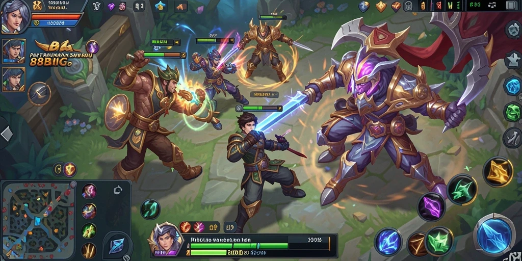 Tampilan seru gameplay MOBA di 88BIG.