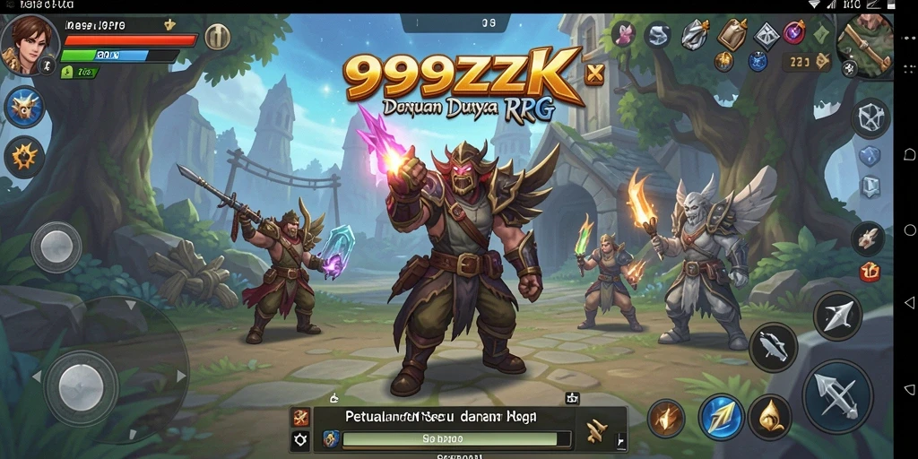 Screenshot gameplay RPG 999ZK yang menegangkan dan menarik.