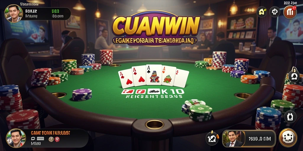 Tampilan seru gameplay poker CUANWIN yang menarik.