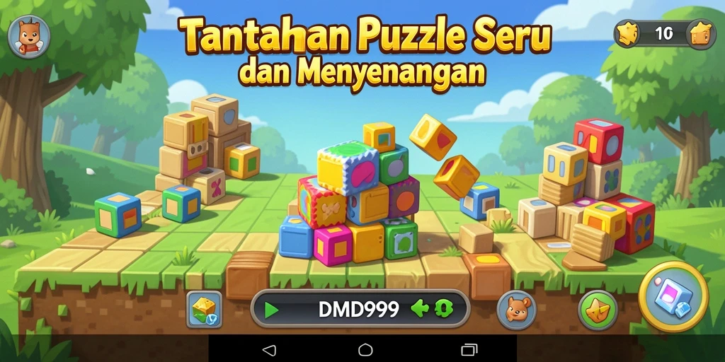 Tampilan gameplay DMD999 dengan tantangan puzzle yang menarik.