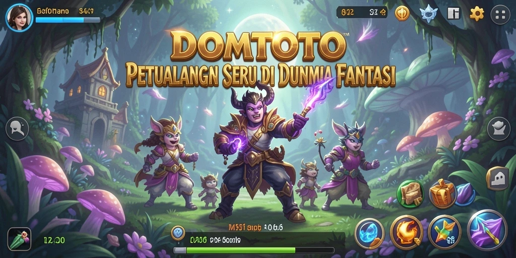 Tangkapan layar yang menunjukkan aksi seru dalam DOMTOTO.
