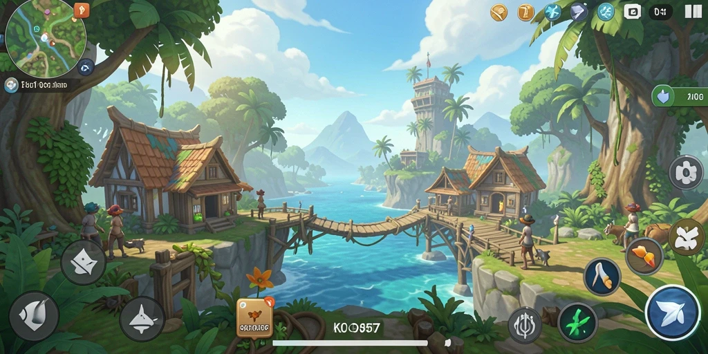 Gameplay mendebarkan di dunia terbuka KO857 yang luas.