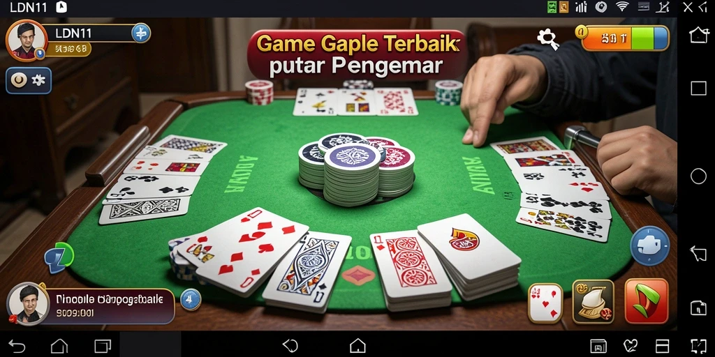 Tampilan screenshot gameplay Gaple menarik dengan desain yang modern.