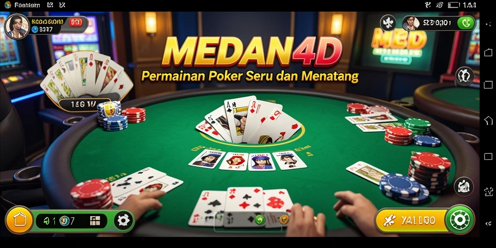 Screenshot gameplay MEDAN4D menampilkan keseruan permainan poker.