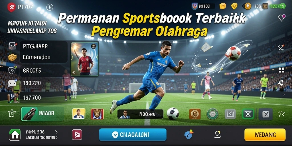 Tampilan utama aplikasi PT707 dengan berbagai pilihan taruhan olahraga.