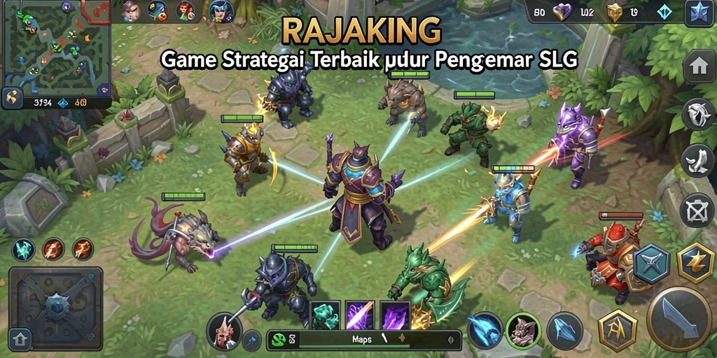 Tampilan gameplay SLG yang menakjubkan dari RAJAKING.