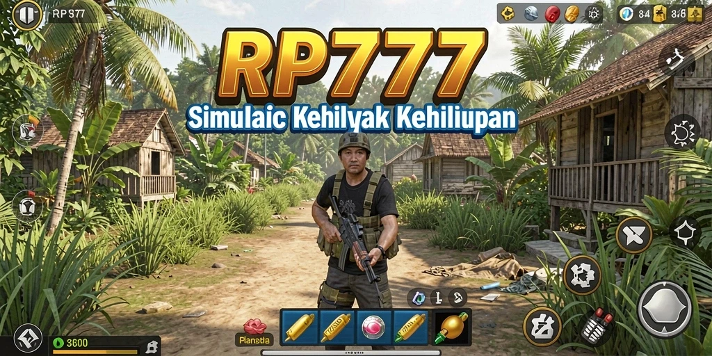 Screenshot gameplay RP777 yang menunjukkan interaksi karakter dalam simulasi kehidupan.