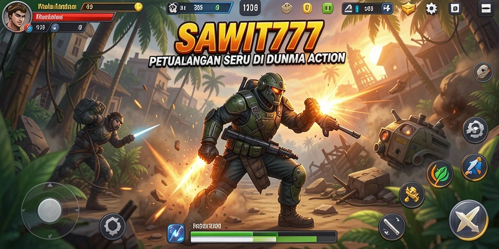 Tampilan seru dari gameplay <strong>SAWIT777</strong> dalam aksi bertempur.