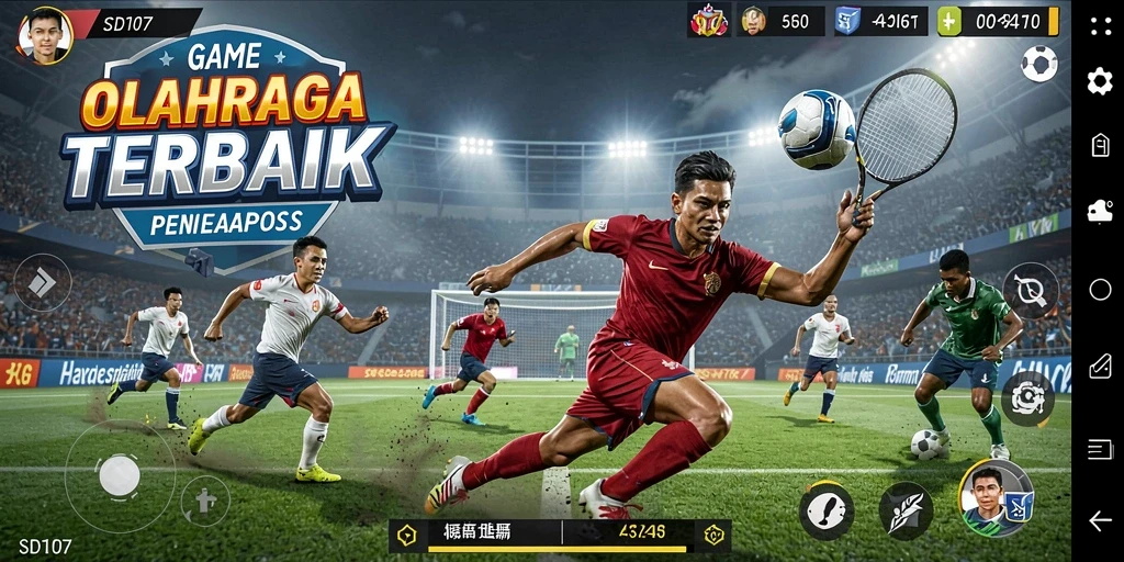 Gameplay SD107 yang menegangkan dalam aksi olahraga.