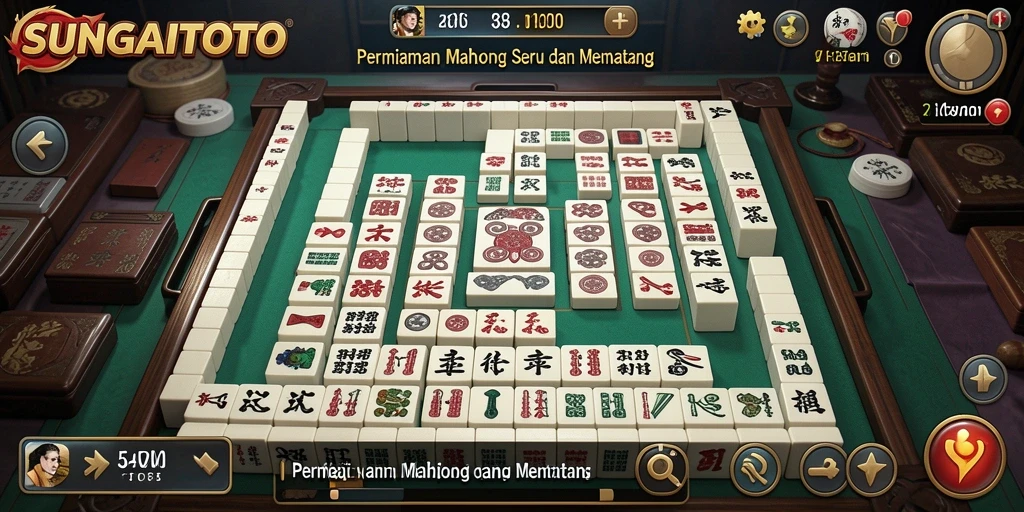 Tampilan gameplay yang menarik dari SUNGAITOTO dengan suasana Mahjong yang seru.