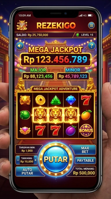 Tampilan utama aplikasi rezekigo dengan berbagai pilihan aplikasi yang menarik.